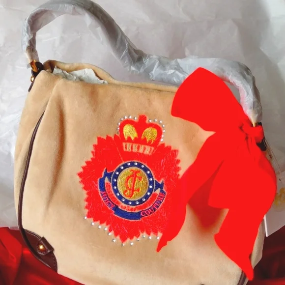 JC Velvet Cream Crest n'  👑 Orange Gold Black Monogram Crystal Embellished NWT - Picture 2 of 12